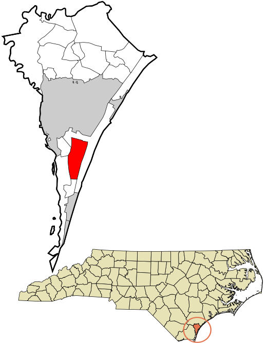 new hanover county north carolina incorporated and unincorporated areas myrtle grove highlighted.svg